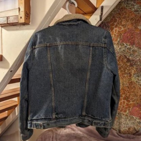 Levi's Original Sherpa Trucker Jacket, Denim Jean, Women's Large - Picture 3 of 3
